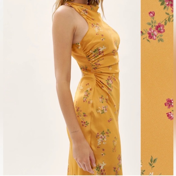 Casette Silk Dress Sleeveless Midi Reformation - Picture 3 of 5